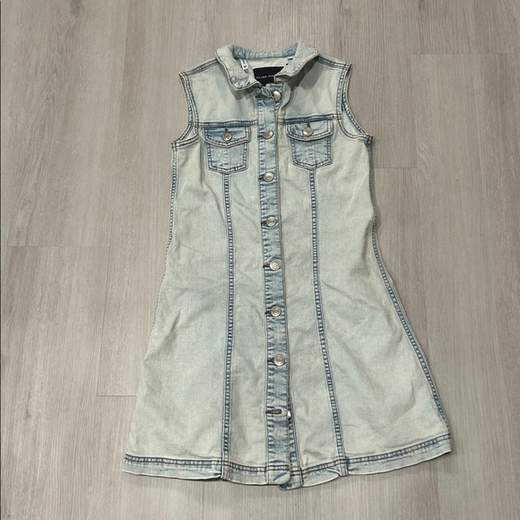 Silver Jean Denim Dress - Picture 1 of 3
